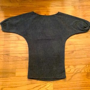 Charcoal gray dolman sleeve sweater dress